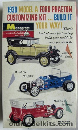 Monogram 1/24 1930 Ford Model A Phaeton 4 Way Customizing Kit, PC64 plastic model kit